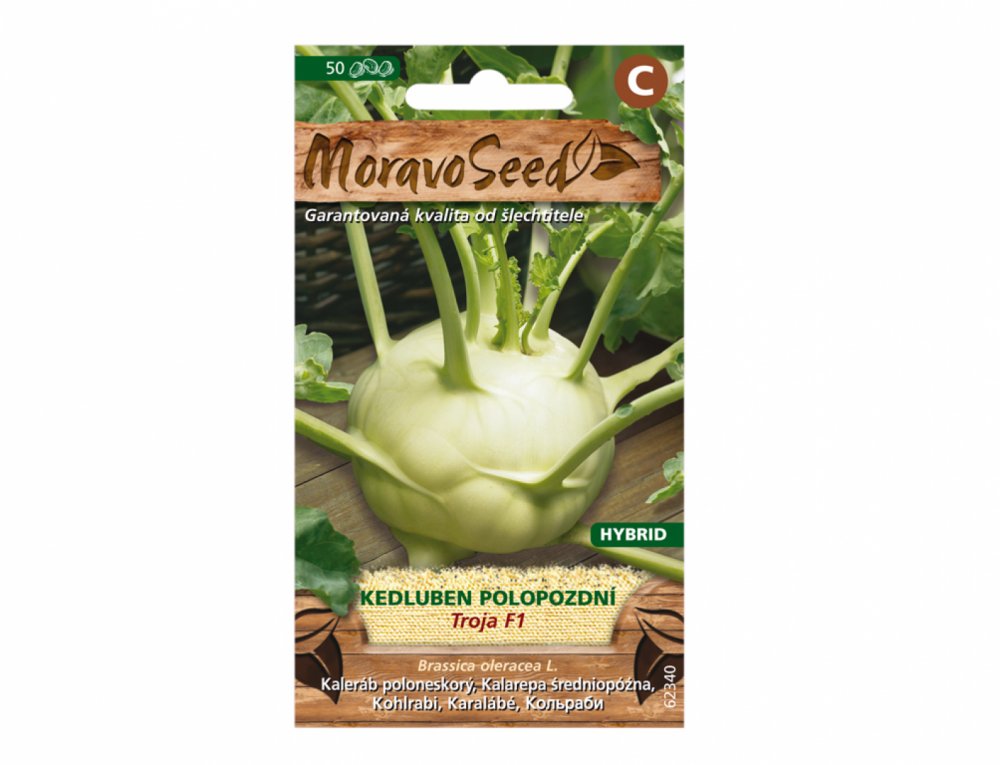 Kaleráb poloneskorá TROJA F1 - hybrid, biely 62340
