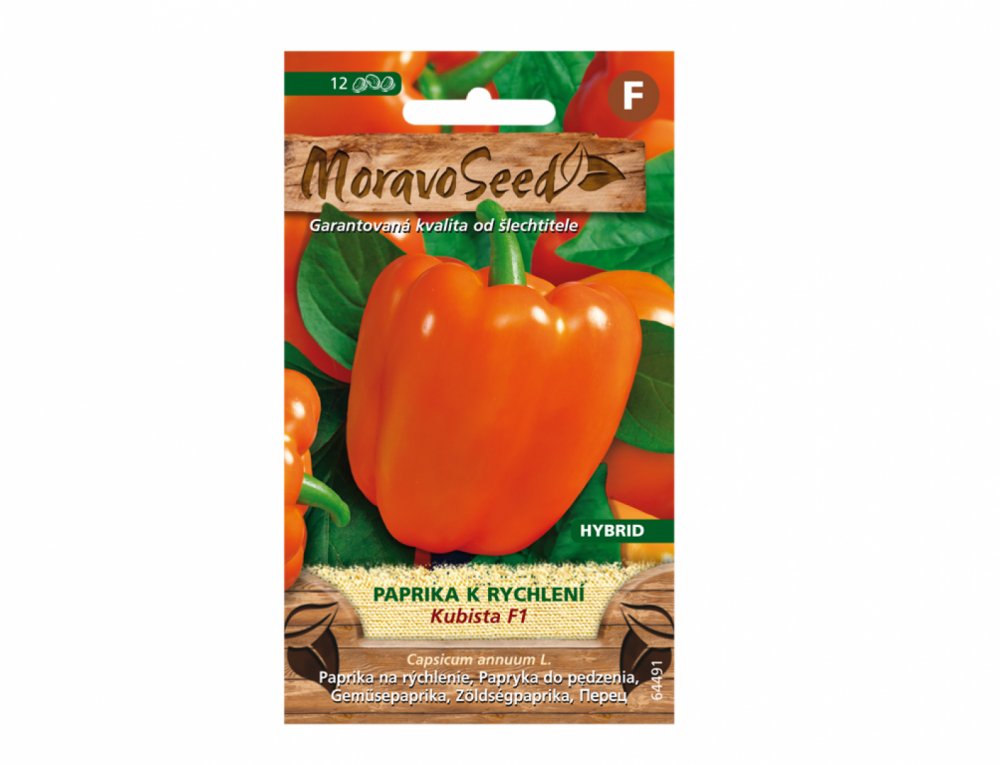 Paprika zeleninová Kubišta F1, do skleníka, oranžová 64491