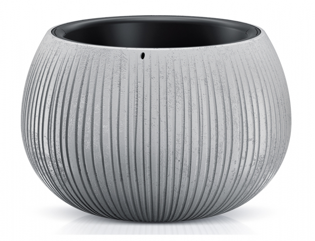 Obal na črepník BETON BOWL 2v1 plastový matný svetlo šedý pr.29x20cm světle šedá