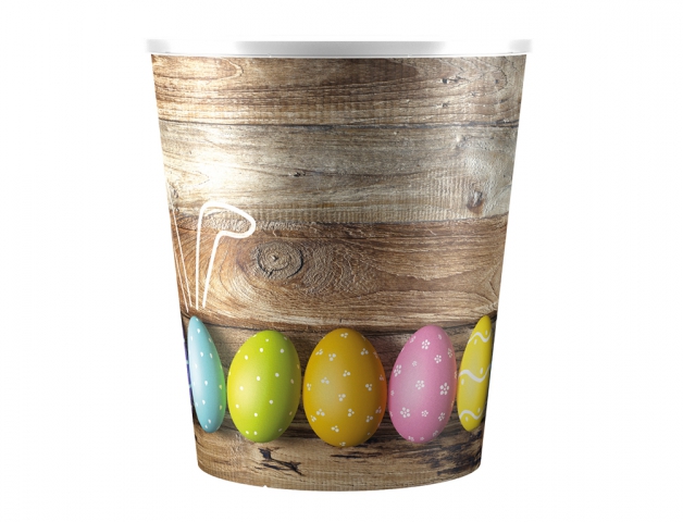 Obal EASTER VAJCIA Veľká noc plastový hnedý pr.12x14cm hnědá