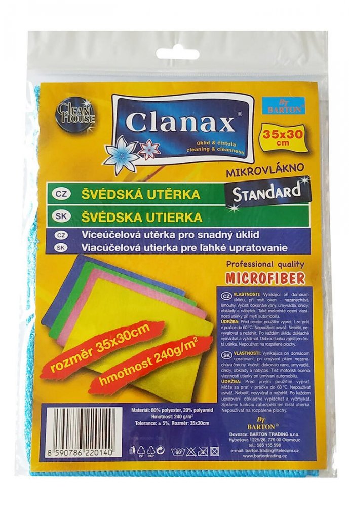 utierka švédska STANDARD 30x35cm 240g mikrovlákno