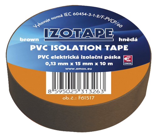 Páska izolačná PVC 15/10m hnedá EMOS