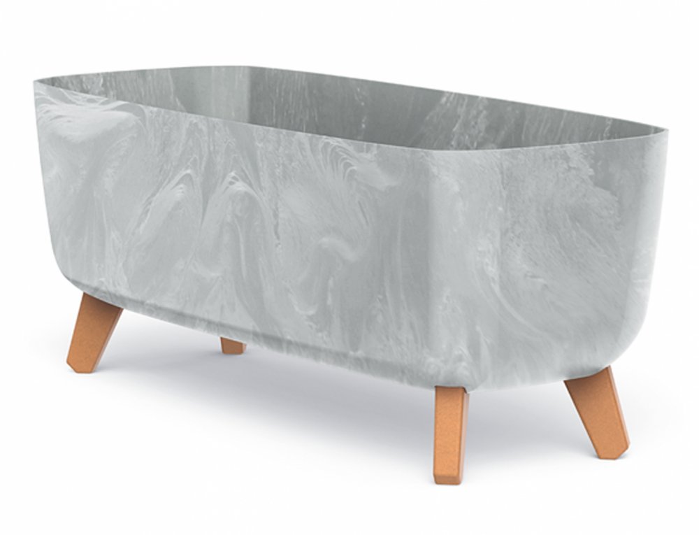 Truhlík GRACIA CASE BETON samozavlažovací plast světle šedý 58x24x24cm