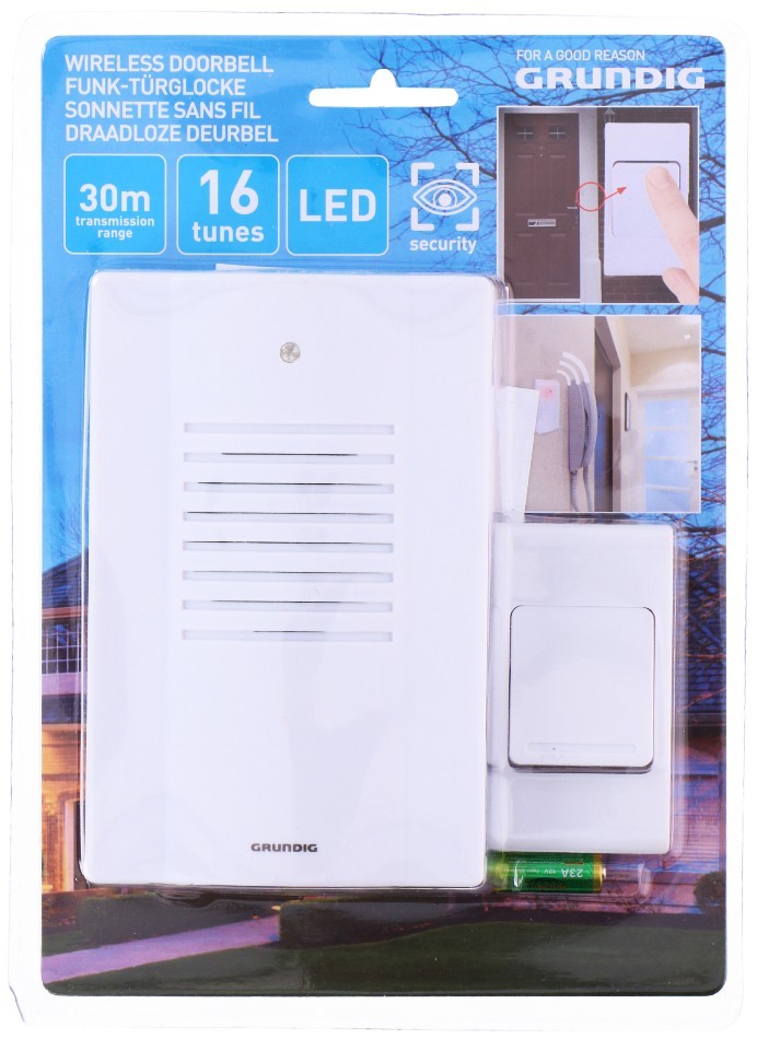 GRUNDIG Bezdrôtový zvonček domový 16 melódiíED-208792