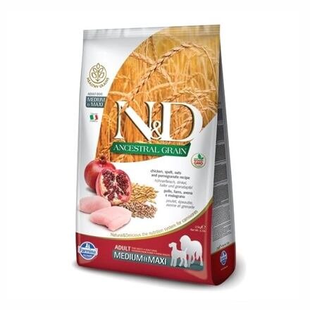N&D - Ancestral Grain - Adult M/L Chicken & Pomegranate - Pre dospelých psov stredných a veľkých plemien balenie 2,5 kg