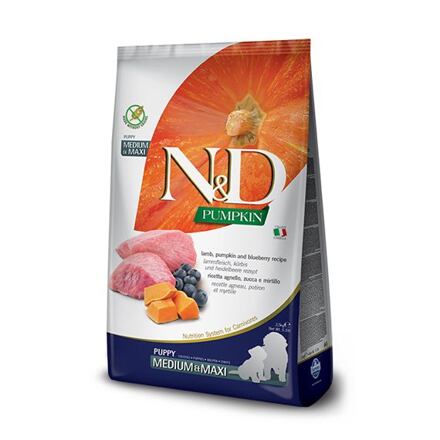 N&D - Pumpkin - Puppy M/L Lamb & Blueberry - Pre šteňatá stredných a veľkých plemien 2,5kg