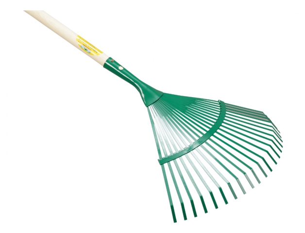 Hrable ploché 22 prútov kovové zelené 140cm