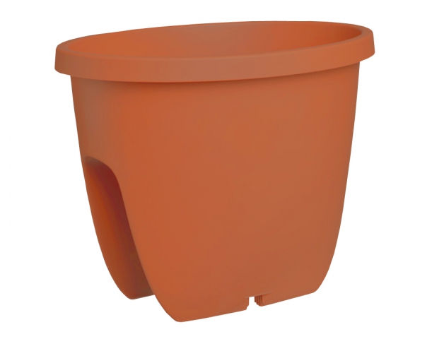 Plastkon Truhlík na zábradlie BALCONIA plastový terakota 60cm terakotová