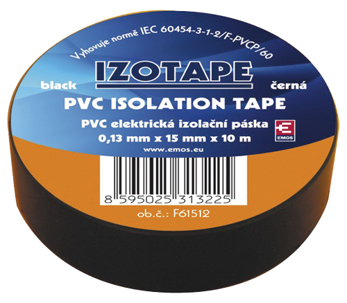 Páska izolačná PVC 15/10m čierna EMOS