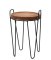 HOMESTYLING Odkládací stolek sada 2 ks TEAK / kov KO-J11302300