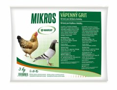 Minerálne krmivo MIKROS vápenný grit pre hydinu a holuby 3kg