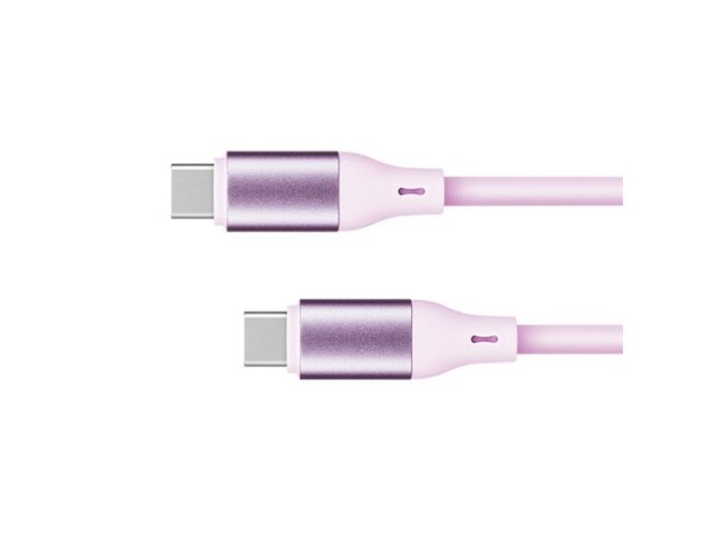 Kábel KRUGER & MATZ KM1269-1P USB-C/USB-C 1m Pink