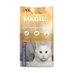 MAGIC LITTER - Bentonitový kočkolit Ultra White Baby Powder