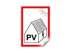 PV symbol na fotovoltaiku 75x105 mm