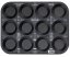 BERLINGERHAUS Forma na muffiny s mramorovým povrchem 12 ks Shiny Black Collection BH-6807