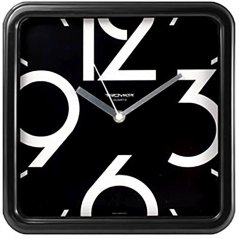 hodiny nástěnné 25x25cm PH černý, minerální sklo (velký číselník)