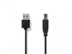 Kabel USB 2.0 A konektor/USB 2.0 B konektor 2m Nedis CCGT60100BK20