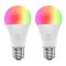 Smart sada LED žiaroviek E27 10W RGB Woox R9077/2pack ZigBee Tuya