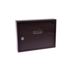 schránka poštovní paneláková 320x240x60mm hnědý bez děr