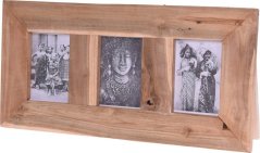 HOMESTYLING Fotorámik z tíkového dreva na 3 fotky 55 x 28 cm KO-J11800030