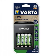 nabíjačka batérií s LCD + batéria AA 2100mAh (4ks) VARTA