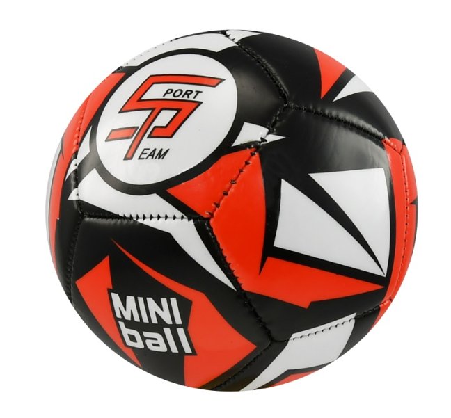 Fotbalový míč miniball SPORTTEAM®, černo-červený