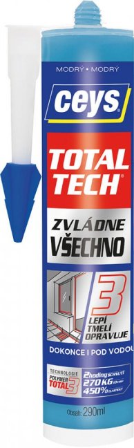 lepidlo univerzální a tmel 290ml TOTAL TECH modrý CEYS