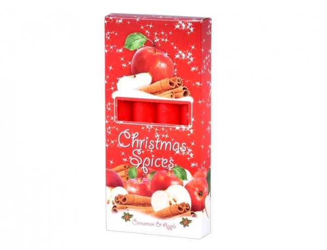 Sviečka vianočná stolná CHRISTMAS SPICES 2x17cm 4 ks vonná