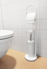 ALPINA Držiak na toaletný papier a WC kefa nerez 80 cmED-203274