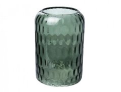 Váza HONEYCOMB sklenená ručná výroba pr.14x20cm zelená