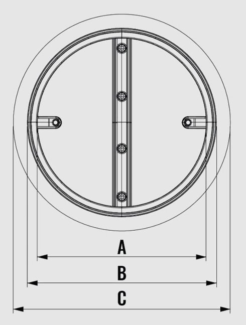 klapka protizápachová dvojkrídla PZKD 150mm