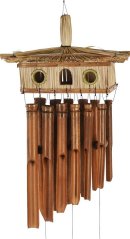 Zvonkohra bambusová s ptačí budkou 30 cm