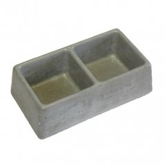 miska dvoumiska čtverce 245x135x75mm beton  (86)