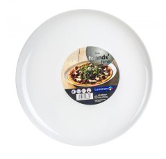tanier na pizzu 32cm FRIEND`S TIME sklenený biely