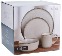 EXCELLENT Jídelní sada talířů JERSEY 16 ks béžová KO-Q91000100
