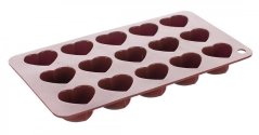 forma na čokoládu srdiečka 15ks 20,5x10,7x2cm silikón HN