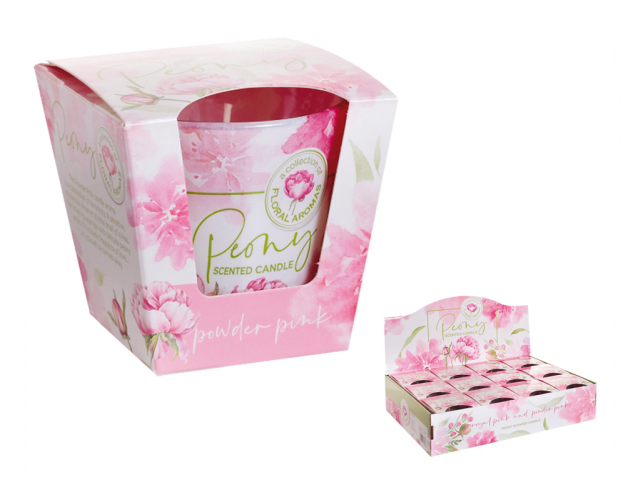 Svíčka ve skle PEONY-POWDER PINK vonná 115g