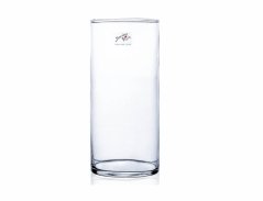 Váza CYLI d9x20cm/válcovitá/sklo/ruční