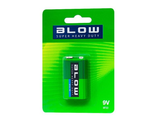 Batéria 9V (6LR61) Zn-Cl BLOW Super Heavy Duty 1ks/blister