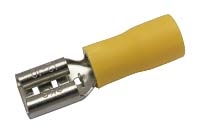 Zdierka faston 6.3mm, vodič 4.0-6.0mm žltá