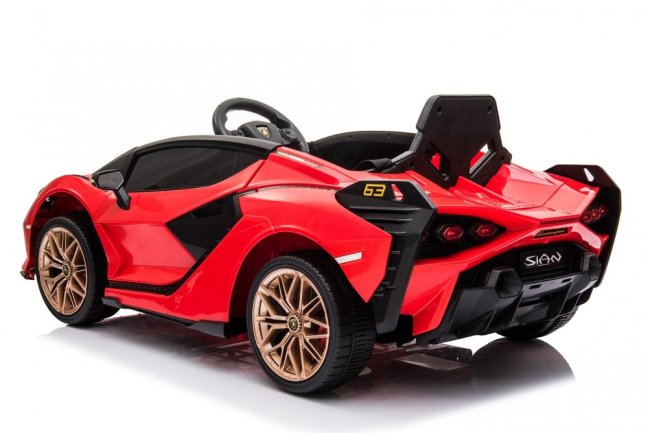 Dětské elektrické auto Lamborghini Sian červená/red