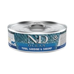 N&D - Cat Ocean - Adult - Tuna & Sardine & Shrimps - Konzerva pro dospělé kočky