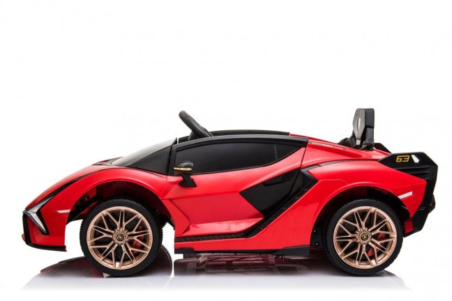 Detské elektrické auto Lamborghini Sian červená/red