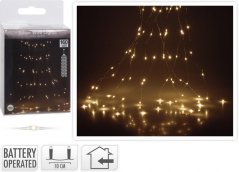 osvětlení vánoční 1,9m 160LED teplá bilý, SÍŤ, IP44