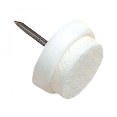 ochrana podláh filcová s hřebilýčkem do nábytku 22mm biely (8ks) blister