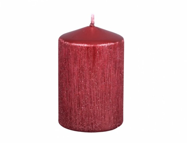 Svíčka vánoční PEGAS VÁLEC d6x9cm červená