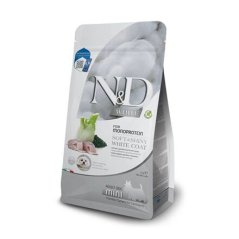 N&D - White - Adult Mini Sea Bass & Spirulina & Fennel - Pre dospelých psov malých plemien