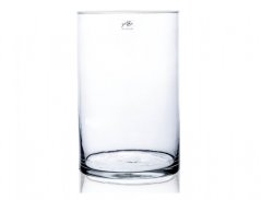 Váza CYLI d19x30cm/valcovitá/sklo/ručná