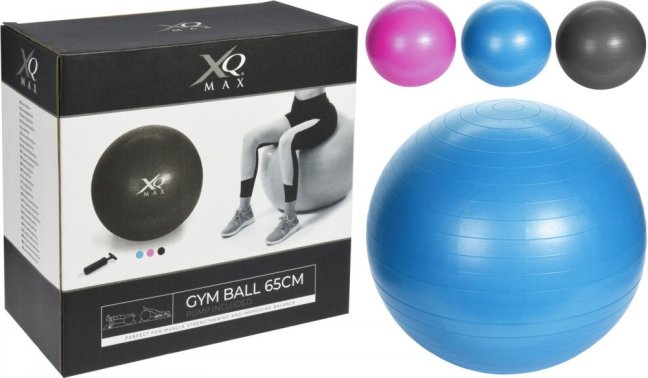 lopta YOGABALL pr.65cm PVC XQ MAX mix farieb+pumpička