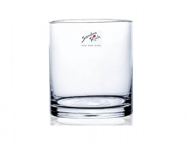 Váza CYLI d9x10cm/valcovitá/sklo/ručná
